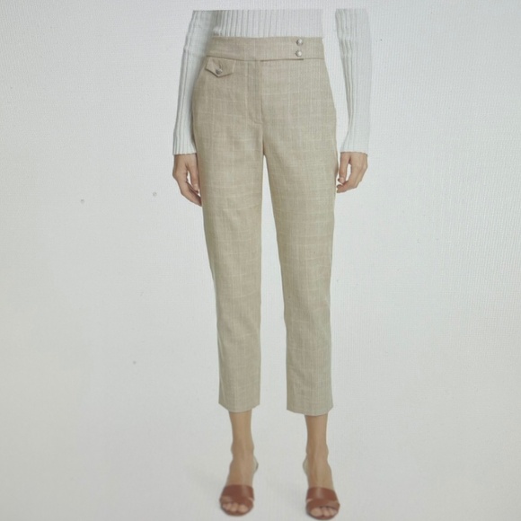 Veronica Beard Beige Plaid Renzo Pants sz 8 - Picture 7 of 9